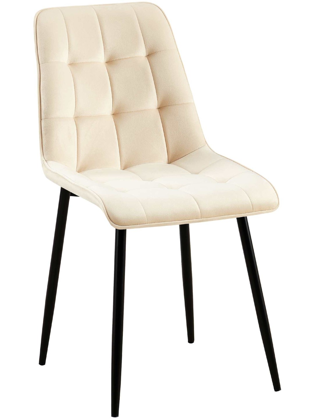 Scaun de sufragerie din catifea Gifford, crem