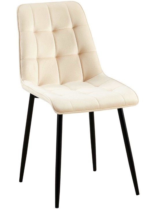 Scaun de sufragerie din catifea Gifford, crem