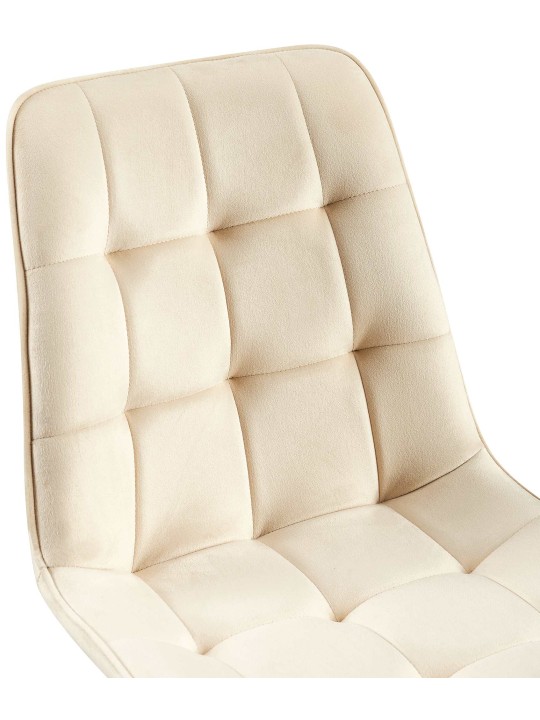 Scaun de sufragerie din catifea Gifford, crem