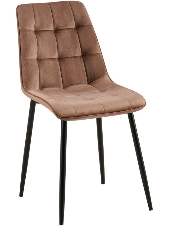 Scaun de sufragerie din catifea Gifford, maro