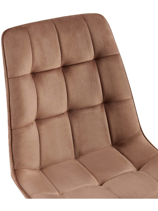 Scaun de sufragerie din catifea Gifford, maro