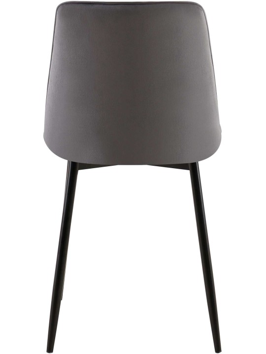 Scaun de sufragerie din catifea Gifford, gri închis