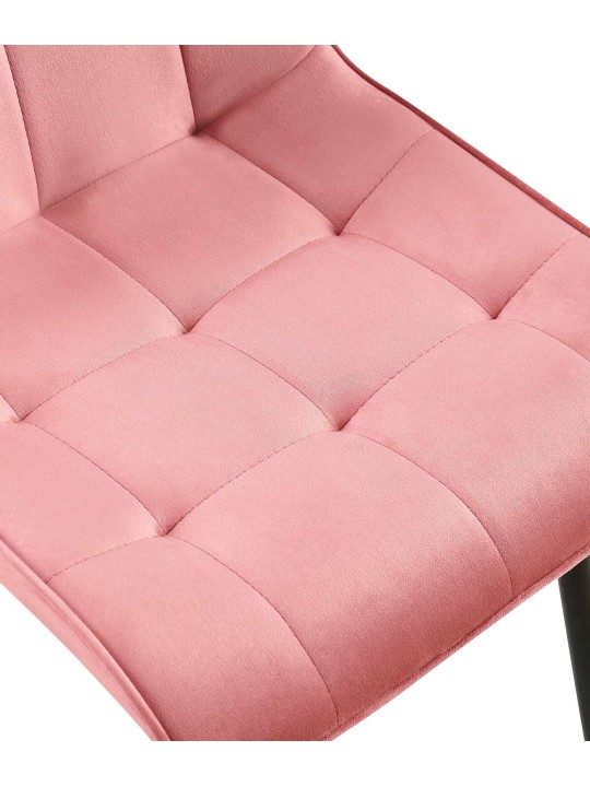 Scaun de sufragerie din catifea Gifford, roz