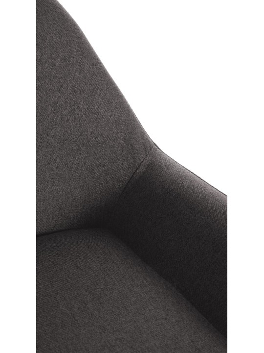 Set 2 taburete de bar Braga Gold Fabric, gri închis