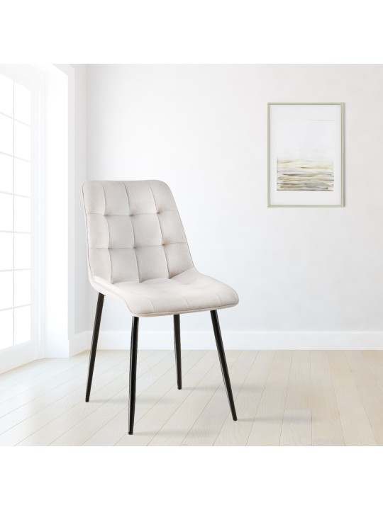 Scaun de sufragerie din catifea Gifford, gri