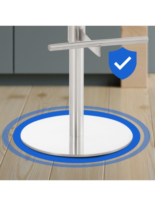 Set 2 scaune de bar Cadiz tesatura otel inoxidabil, gri închis