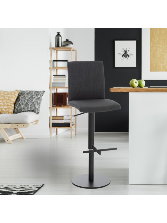 Set 2 scaune de bar tesatura Cadiz, gri închis Set 2 scaune de bar tesatura Cadiz, gri închis