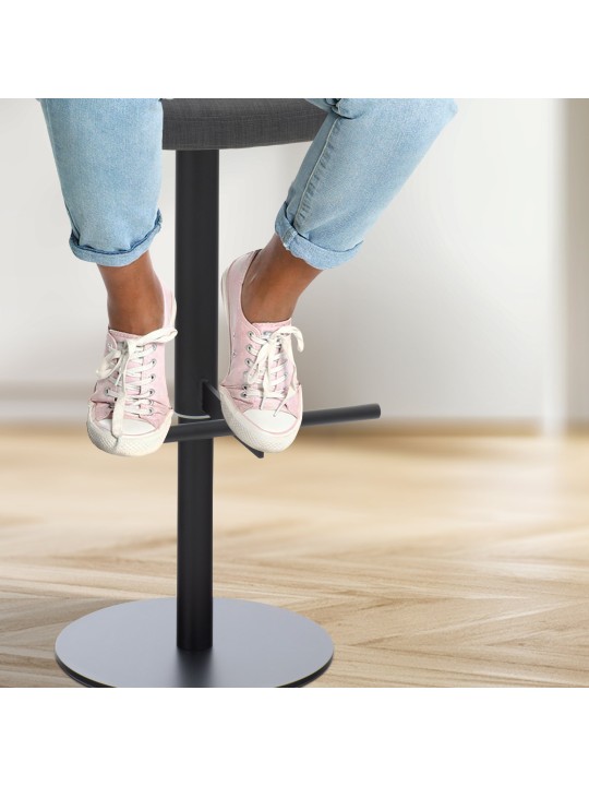 Set 2 scaune de bar tesatura Cadiz, gri închis Set 2 scaune de bar tesatura Cadiz, gri închis