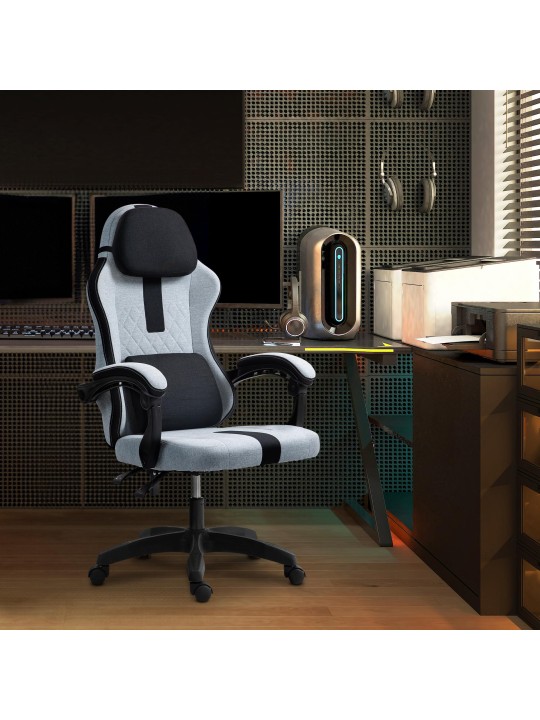 Scaun birou Miltona stofa, gri/negru Scaun birou Miltona stofa, gri/negru