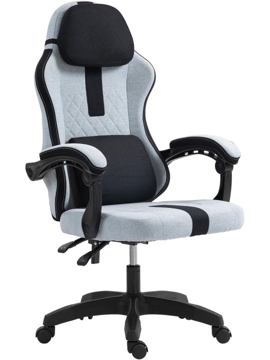 Scaun birou Miltona stofa, gri/negru Scaun birou Miltona stofa, gri/negru