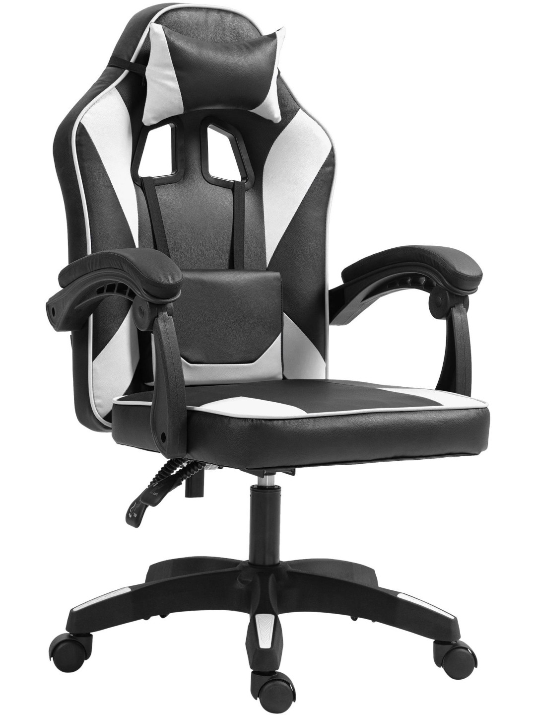 Scaun de birou Orkney imitatie piele, negru/alb