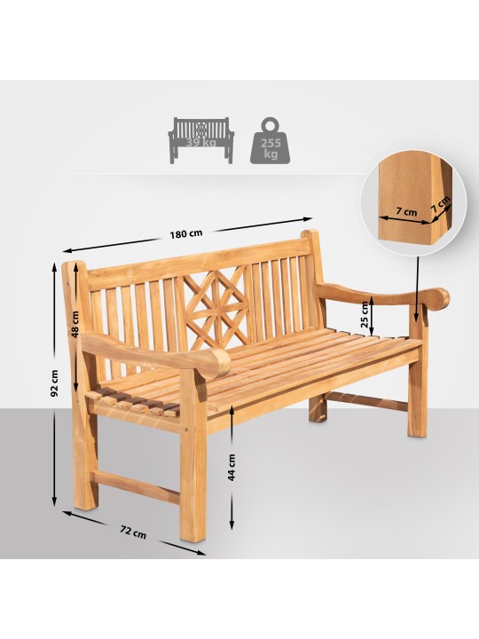 Banca din teak Florida 180 cm, tec