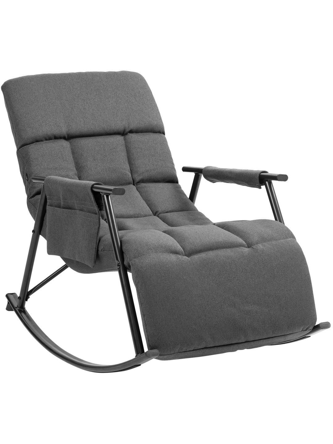 Scaun balansoar Cathy stofa, gri închis