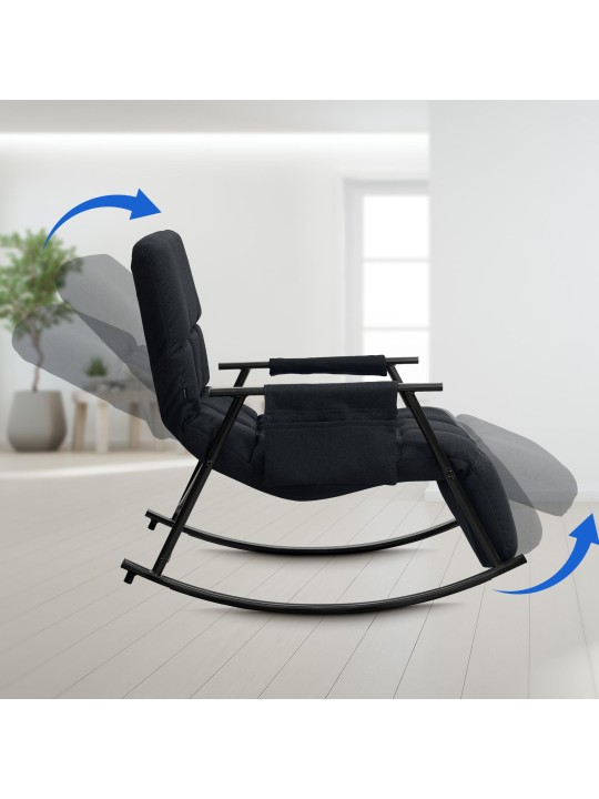 Scaun balansoar Cathy stofa, negru