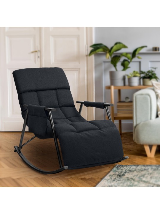 Scaun balansoar Cathy stofa, negru