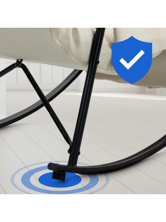 Scaun balansoar Cathy stofa, crem