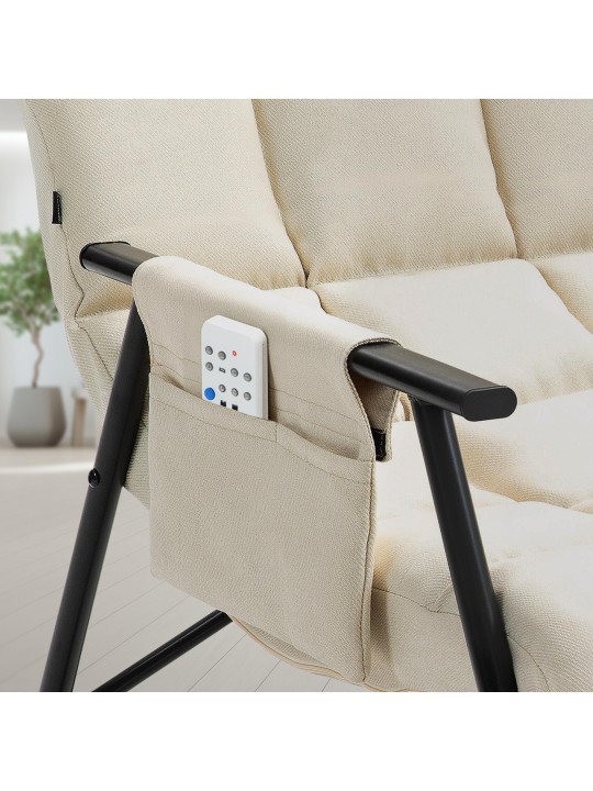 Scaun balansoar Cathy stofa, crem