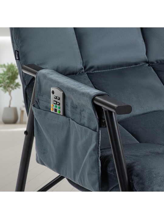 balansoar Cathy catifea, gri închis