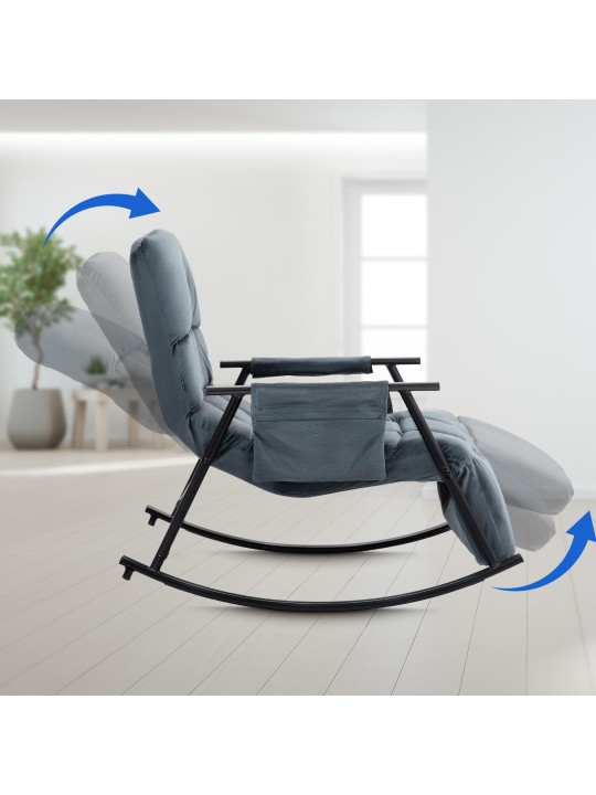 balansoar Cathy catifea, gri închis