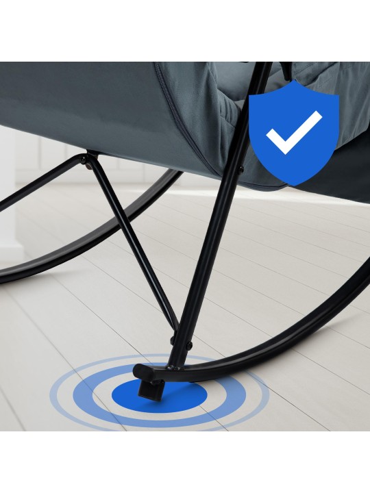 balansoar Cathy catifea, gri închis