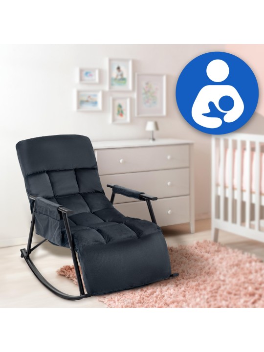 balansoar Cathy catifea, negru