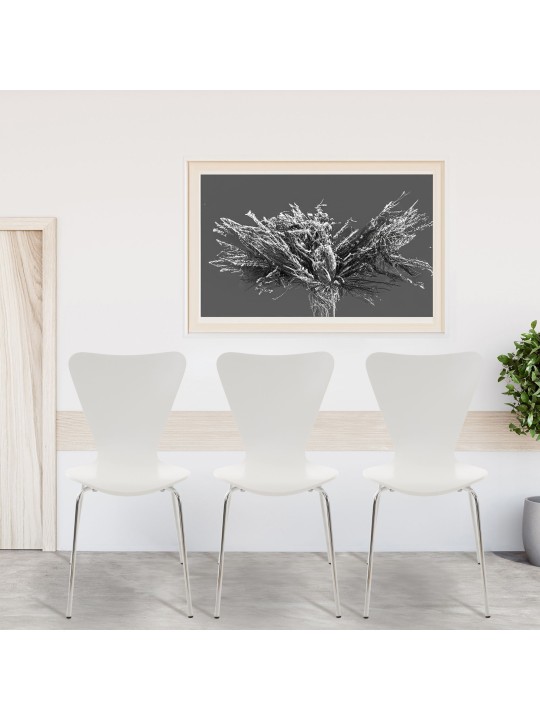 Set de 4 scaune vizitator Calisto, alb