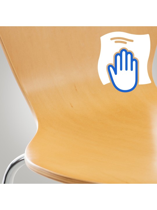 Set de 4 scaune vizitator Calisto, natural