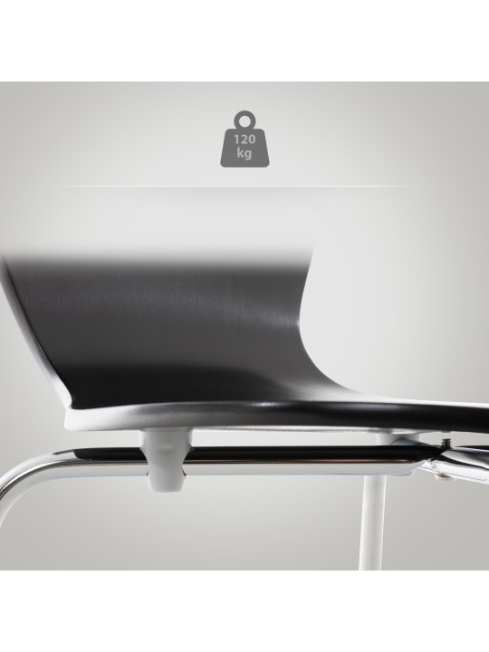 Set de 4 scaune vizitator Calisto, negru