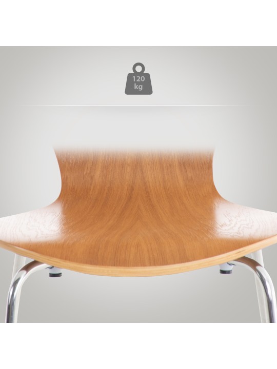 Set de 4 scaune vizitator Calisto, stejar