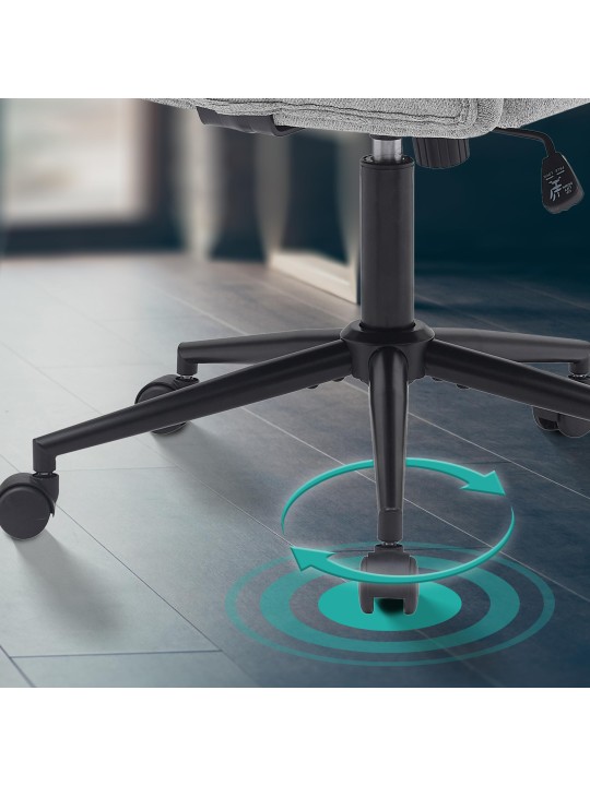 Scaun de birou tesatura Kingman, gri deschis