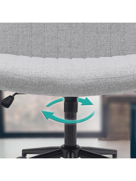 Scaun de birou tesatura Kingman, gri deschis