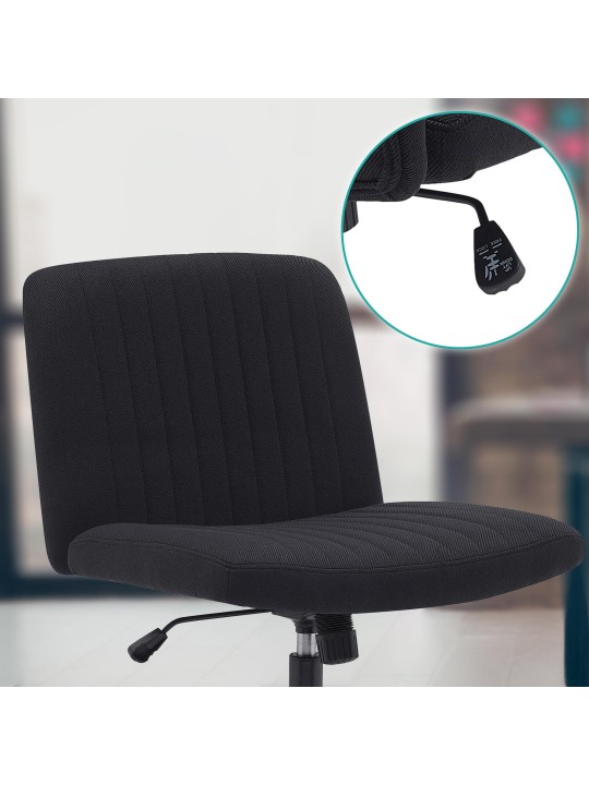 Scaun de birou tesatura Kingman, negru