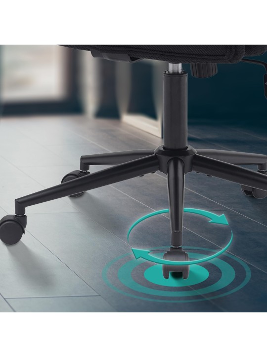 Scaun de birou tesatura Kingman, negru