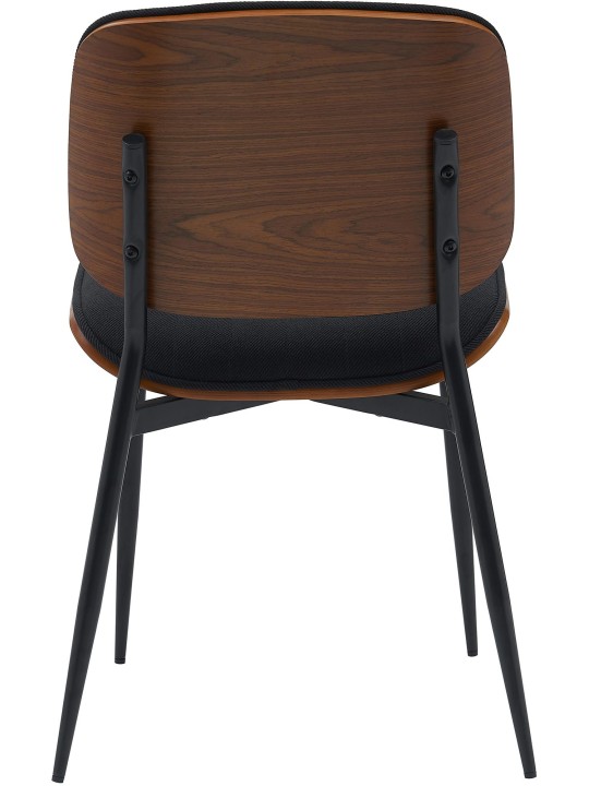 Scaun vizitator țesătură Tiffin, nuc/negru