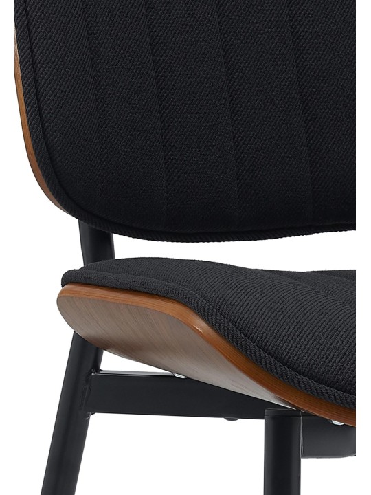 Scaun vizitator țesătură Tiffin, nuc/negru