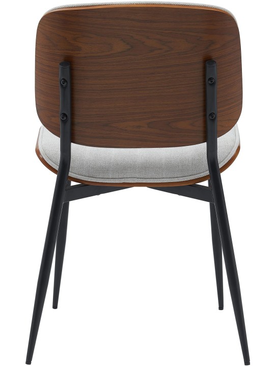 Scaun vizitator țesătură Tiffin, nuc/crem