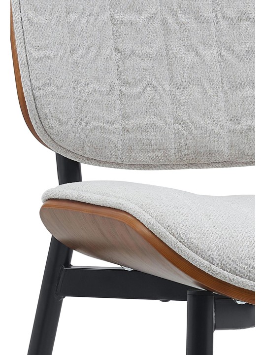 Scaun vizitator țesătură Tiffin, nuc/crem