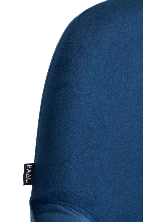 Scaun de bar Braga catifea crom, albastru