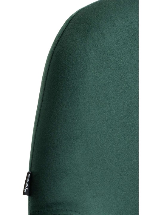 Scaun de bar Braga catifea crom, verde închis Scaun de bar Braga catifea crom, verde închis