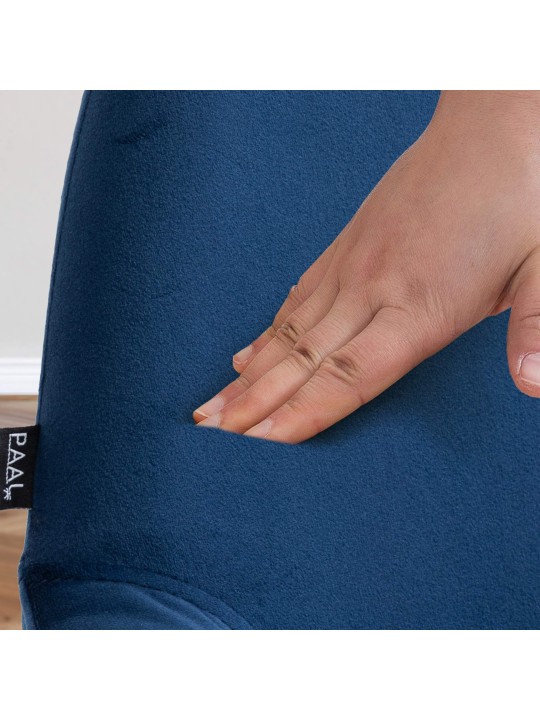 Scaun de bar Braga catifea, albastru