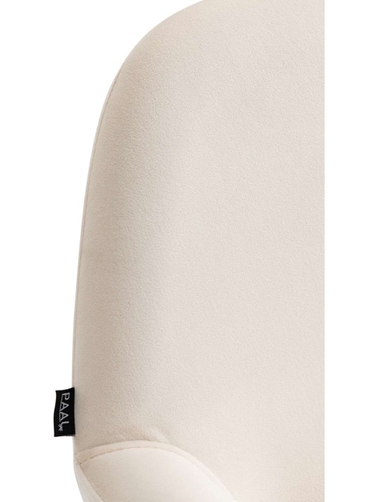 Scaun de bar Braga catifea, crem