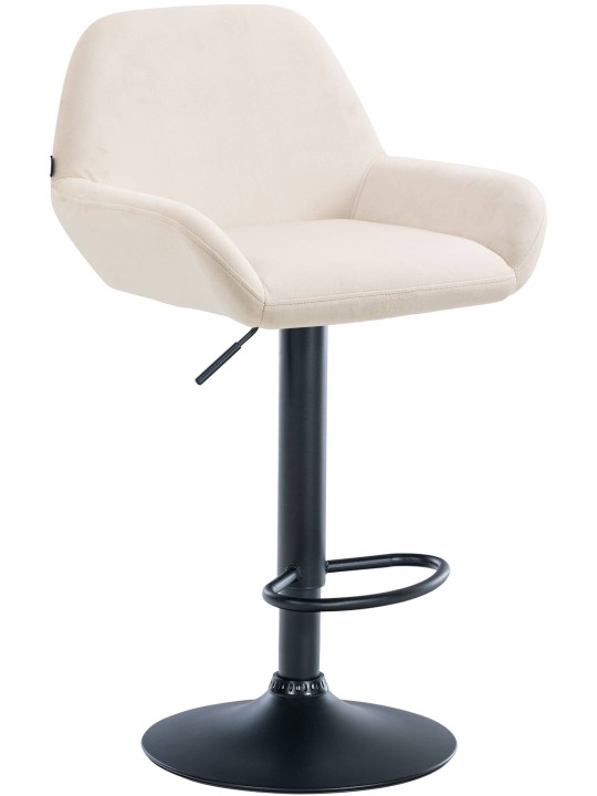Scaun de bar Braga catifea, crem