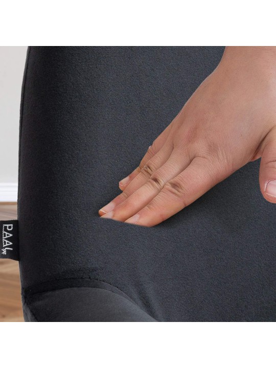 Scaun de bar Braga catifea, negru