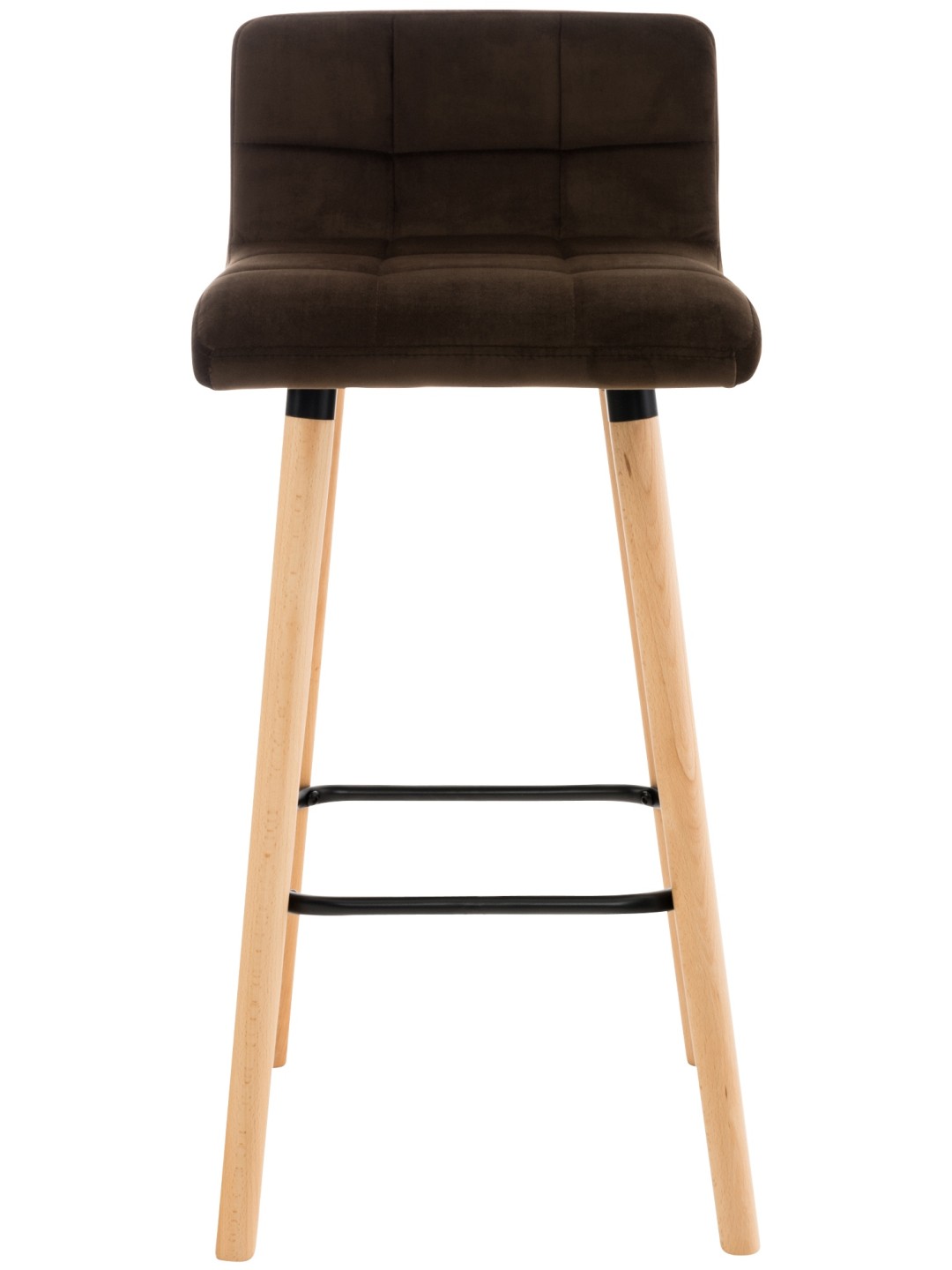 Scaun de bar Lincoln catifea, maro