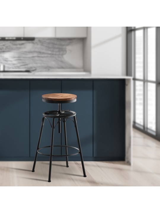 Scaun de bar Beam, negru