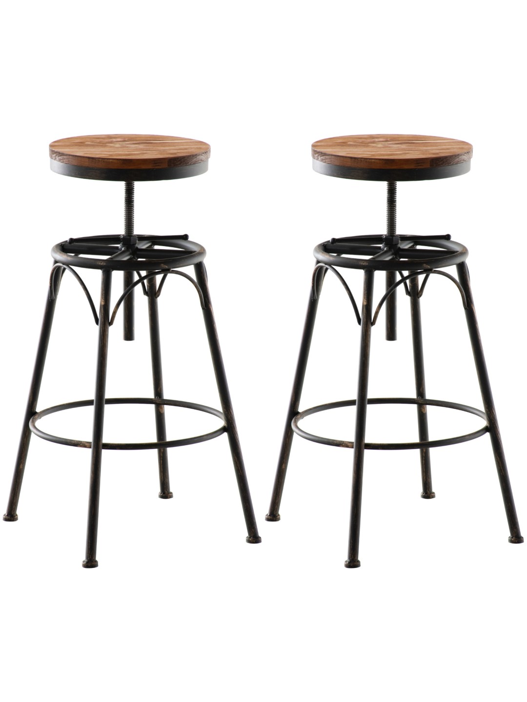 Set 2 taburete de bar Beam, bronz