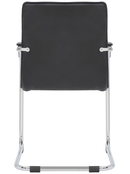 Scaun vizitator Tira piele artificiala, negru