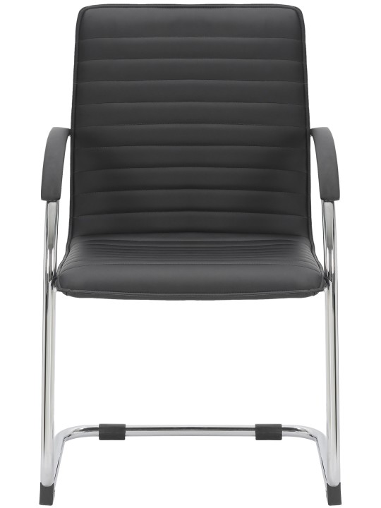 Scaun vizitator Tira piele artificiala, negru