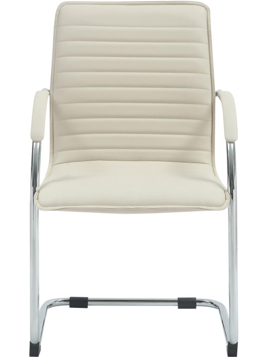 Scaun vizitator Tira piele artificiala, crem