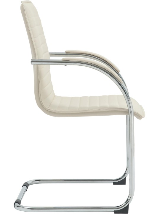 Scaun vizitator Tira piele artificiala, crem